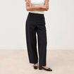 Pantalon coupe regular noir femme