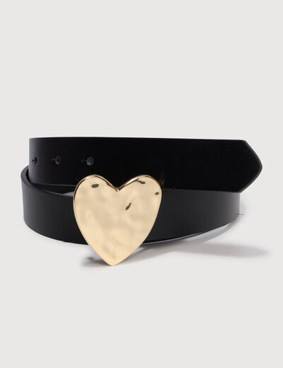 Ceinture fine noir femme