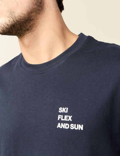 T-shirt manches courtes bleu marine homme