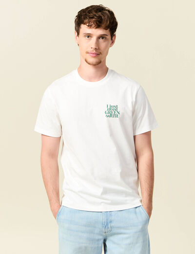 T-shirt en coton ecru homme
