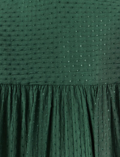 Chemise manches longues vert foncé femme