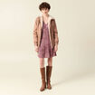 Parka réversible marron clair femme