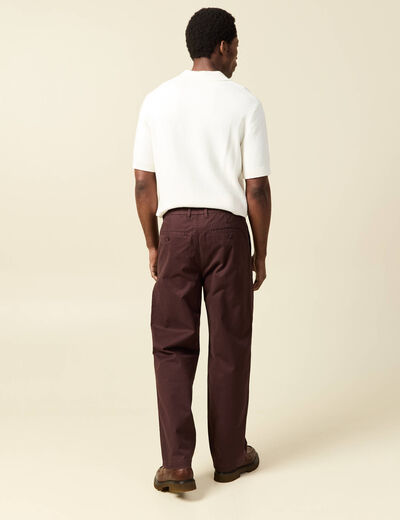 Pantalon marron fonc&eacute; homme
