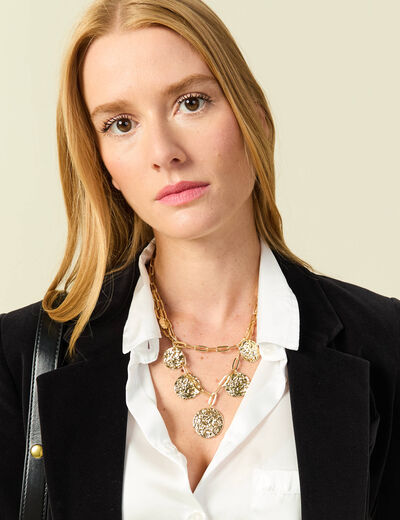 Collier couleur or femme