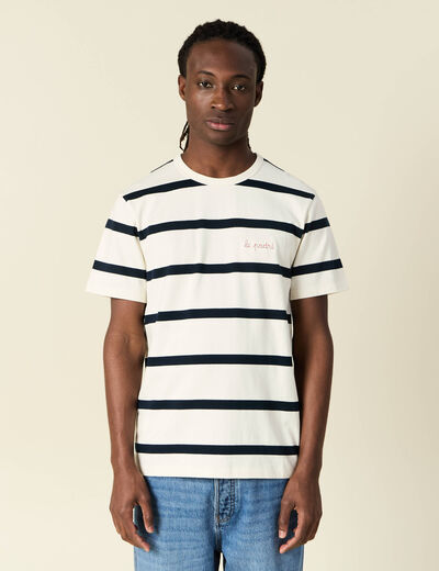 T-shirt manches courtes ecru homme