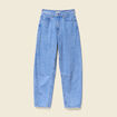 Jeans slouchy 7/8ème denim baby bleu femme