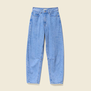 Jeans slouchy 7/8ème denim baby bleu femme