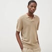 Polo manches courtes beige homme