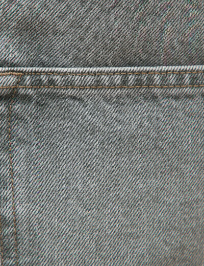 Jeans straight longueur 32 en coton denim gris homme