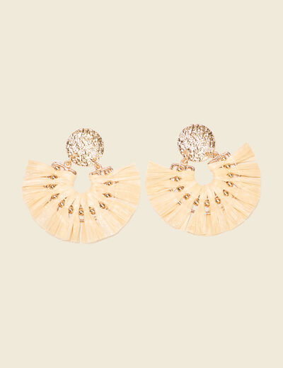 Boucles d'oreilles pendantes sable femme