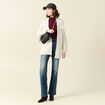 Gilet manches longues ecru femme