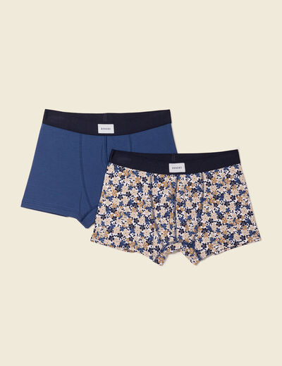 Lot 2 boxers bleu foncé homme