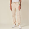 Jogger droit bas resserré beige homme