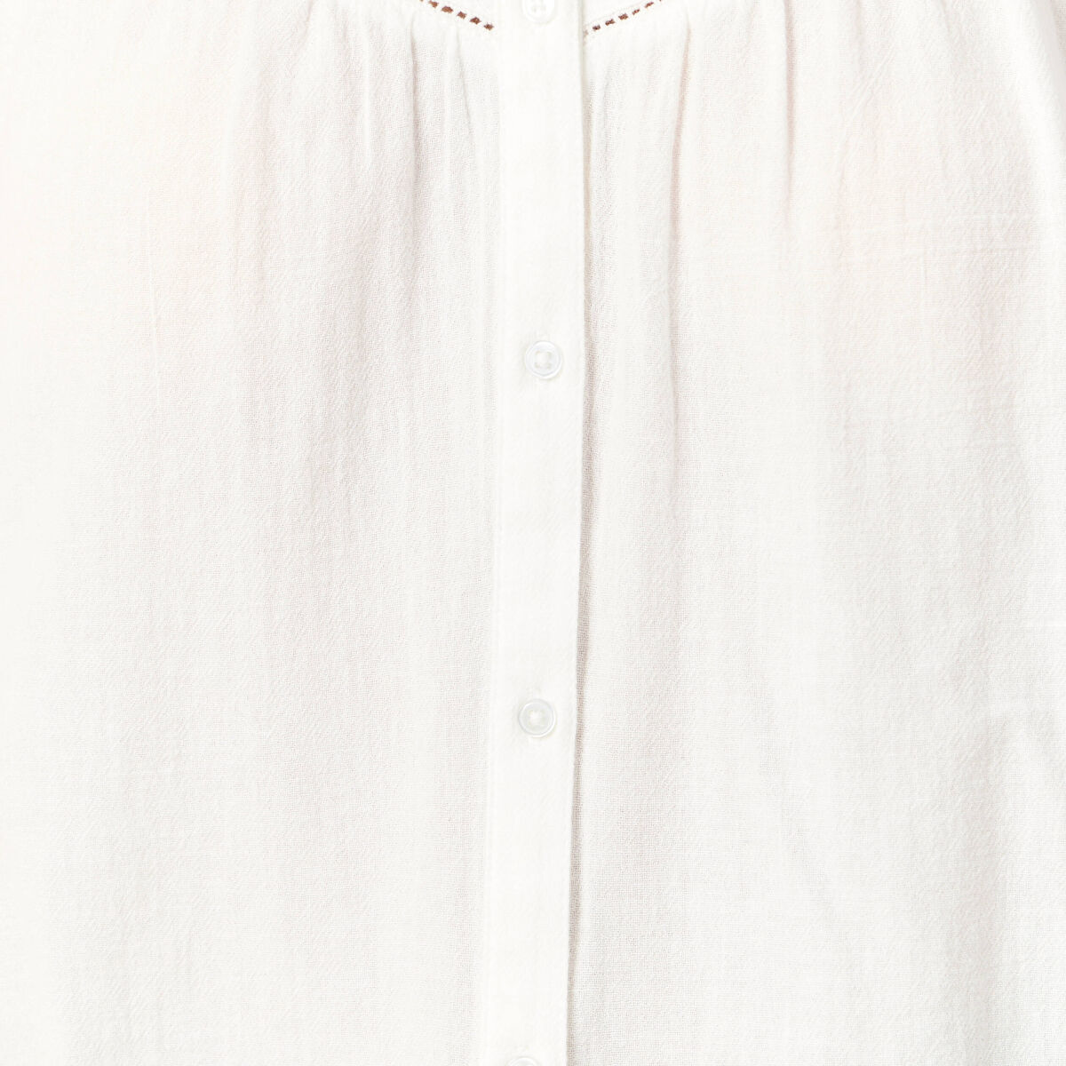 Chemise manches longues ecru femme