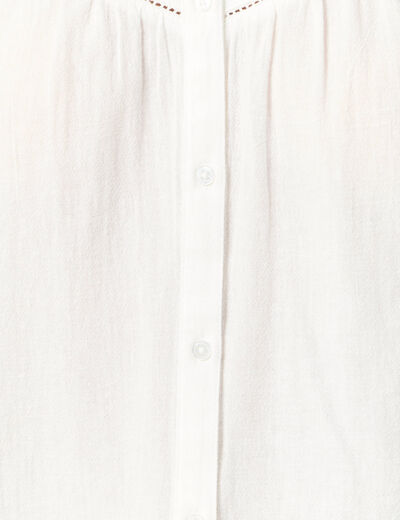 Chemise manches longues ecru femme