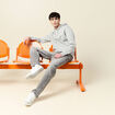 Sweat à capuche gris homme