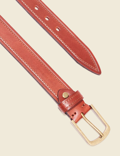 Ceinture en cuir marron homme