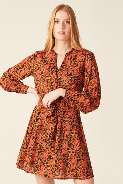 Robe droite éco-responsable noir femme