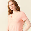 T-shirt éco-responsable rose saumon femme