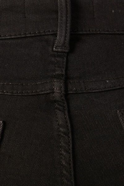 Jeans regular 7/8ème denim noir femme