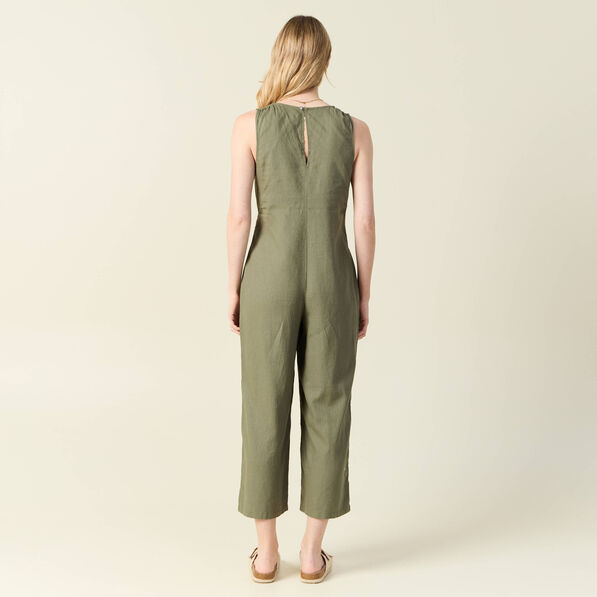 combinaison pantalon col en v vert kaki femme Combinaison pantalon col en V vert kaki femme