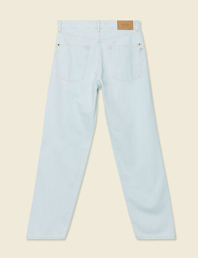 Jeans relax 5 poches denim bleach homme
