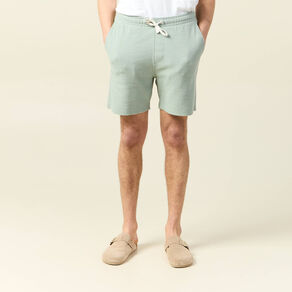Short droit avec cordon vert olive homme
