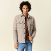 Surchemise boutonnée beige homme
