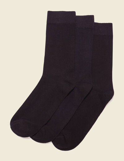 Lot 3 paires chaussettes noir homme