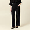 Pantalon large fluide noir femme