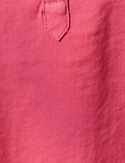 Blouse manches longues satin vieux rose femme