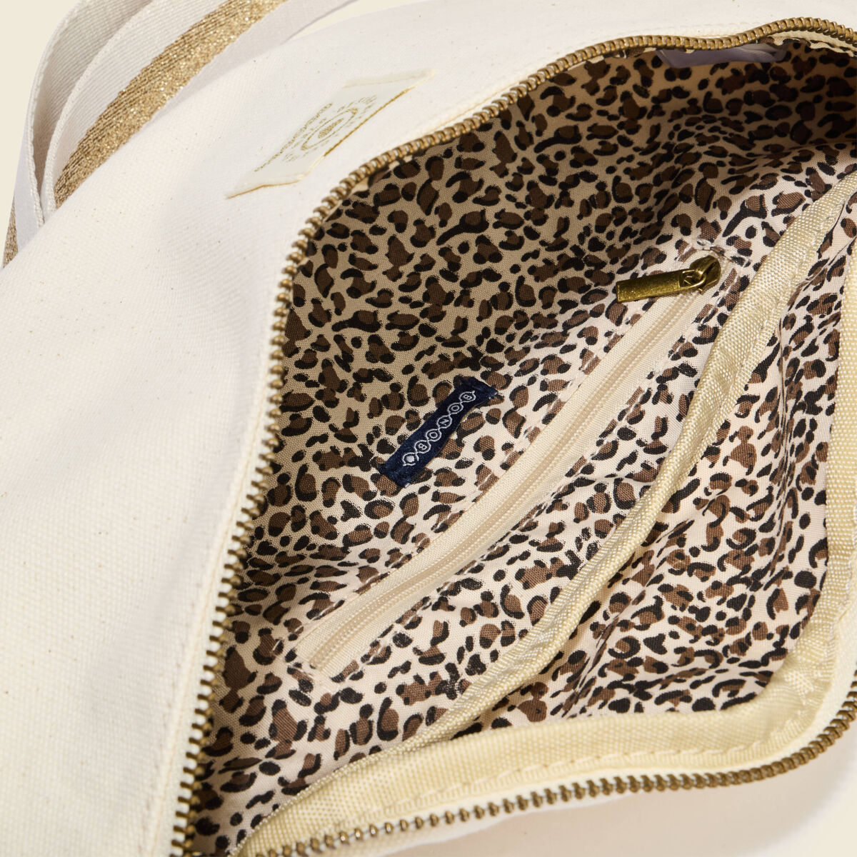Banane coton sac bandouli&egrave;re ivoire femme