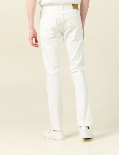 Jeans slim longueur 32 denim blanc homme