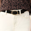 Ceinture fine noir femme