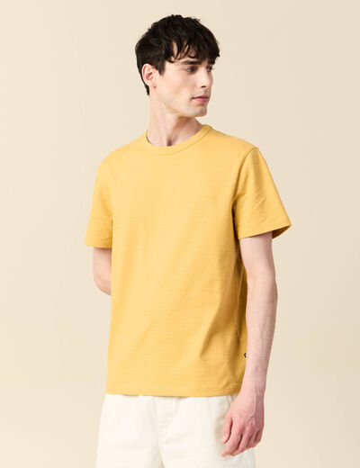 T-shirt manches courtes jaune moutarde homme
