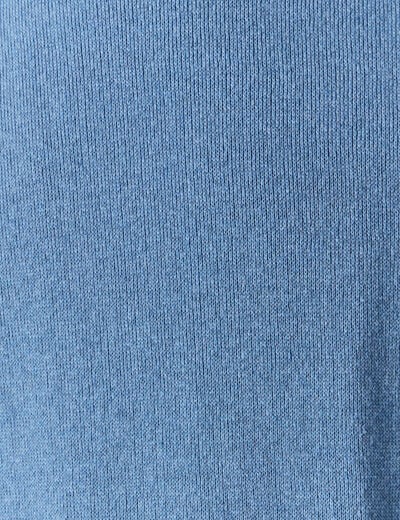 Pull fin col rond manches longues bleu fonc&eacute; homme