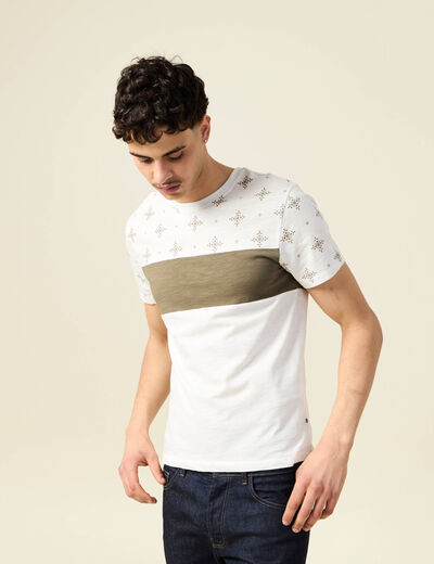T-shirt manches courtes vert kaki homme