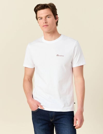 T-shirt éco-responsable blanc homme