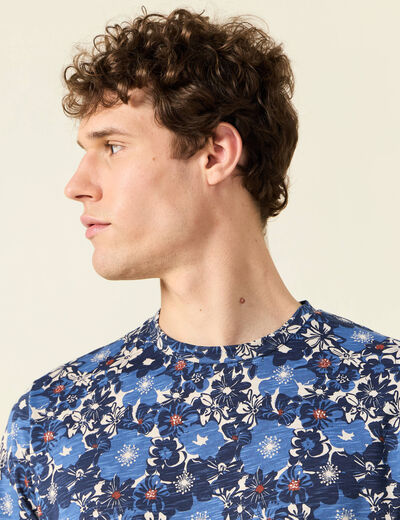T-shirt manches courtes bleu foncé homme