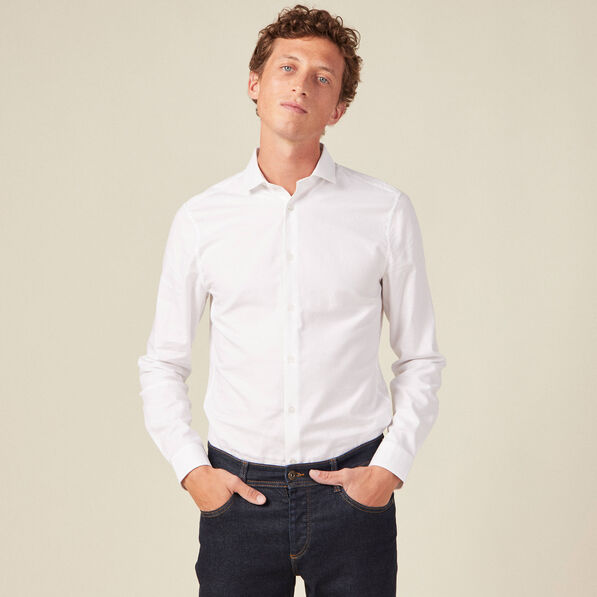 Chemise éco-responsable blanc homme
