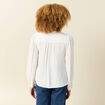Chemise manches longues fluide ecru femme