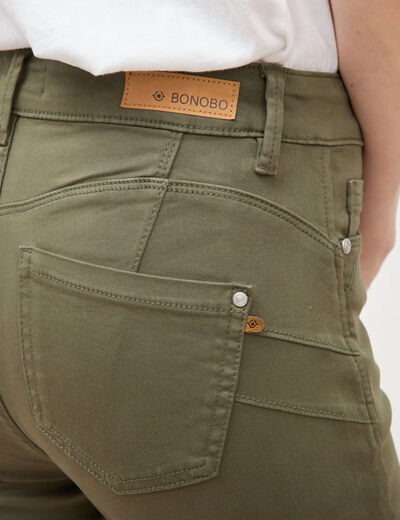 Pantalon Audrey - skinny push up vert kaki femme