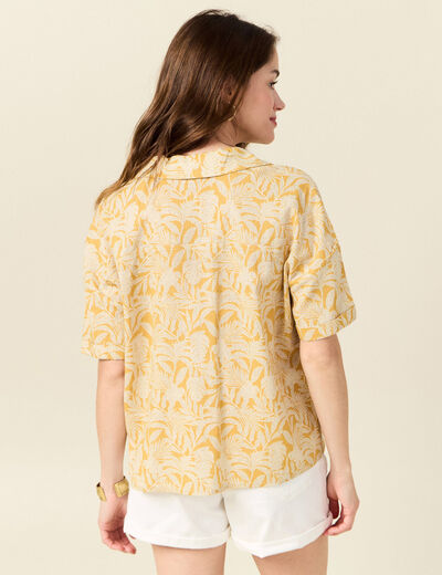 Chemise éco-responsable jaune femme