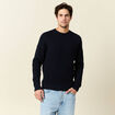 Pull manches longues fabriqué en France bleu marine homme