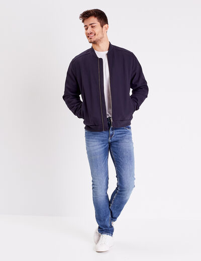 Jeans homme slim effet used denim stone homme