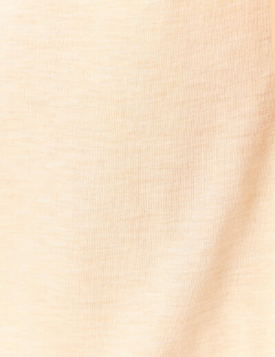 T-shirt manches courtes creme femme