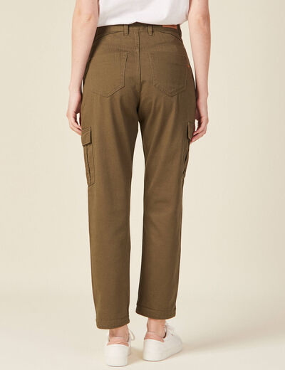 Pantalon cargo vert kaki femme