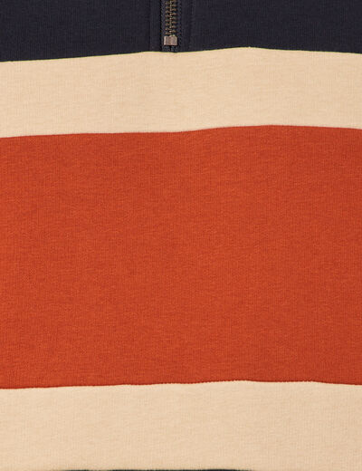Sweat manches longues orange foncé homme