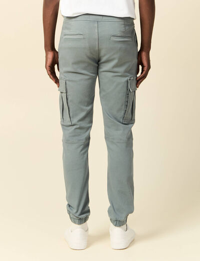Pantalon battle bas resserré bleu gris homme