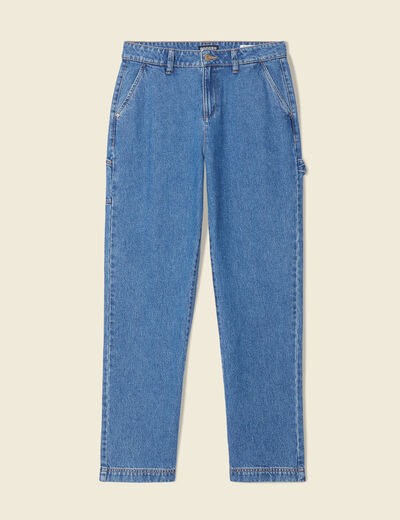 Jeans slouchy taille haute denim stone femme